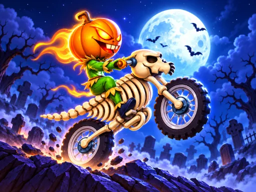 Moto X3M Halloween - Free Online Game